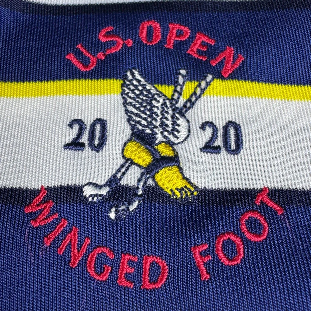 Polo Ralph Lauren XXL Golf Polo Shirt Blue‎ Striped 2020 US Open Winged Foot